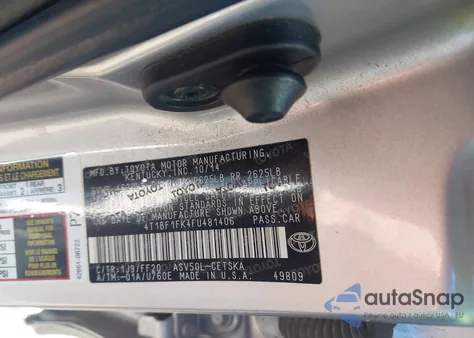 2015 Toyota Camry Se z USA, uszkodzony, nr VIN 4T1BF1FK4FU481406